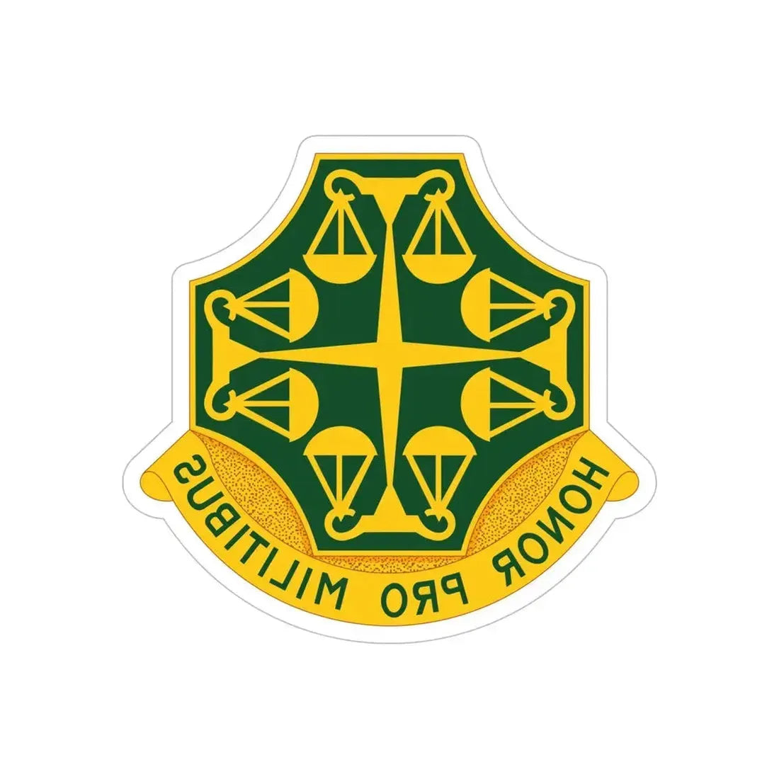 502 Military Police Battalion (U.S. Army) REVERSE PRINT Transparent Die-Cut STICKER - The Sticker Space