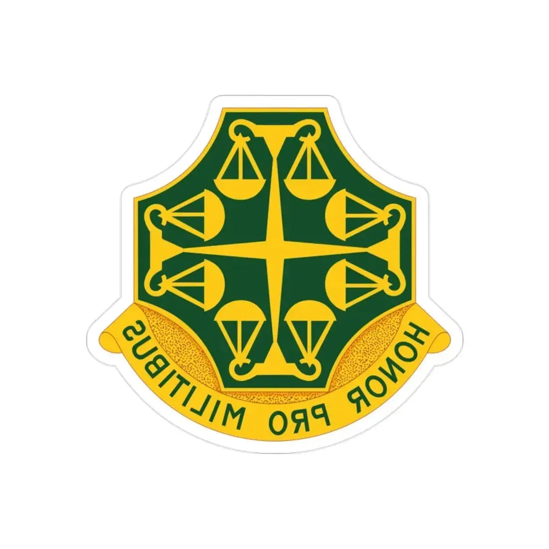 502 Military Police Battalion (U.S. Army) REVERSE PRINT Transparent Die-Cut STICKER - The Sticker Space