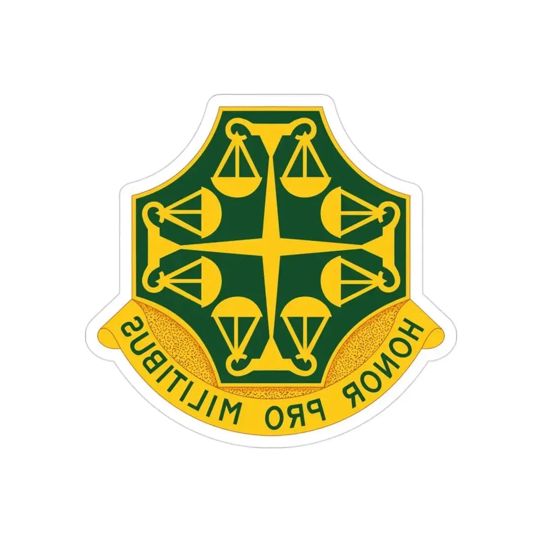 502 Military Police Battalion (U.S. Army) REVERSE PRINT Transparent Die-Cut STICKER - The Sticker Space