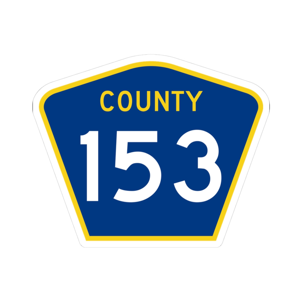 County 153 MN (Minnesota) (Road Sign) STICKER Vinyl Kiss-Cut Decal
