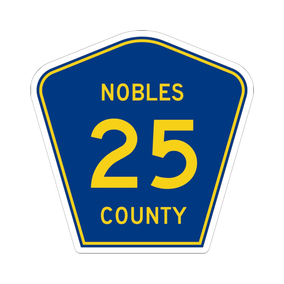 Nobles County Route 25 (Minnesota) (Road Sign) STICKER Vinyl Kiss-Cut Decal