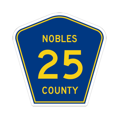 Nobles County Route 25 (Minnesota) (Road Sign) STICKER Vinyl Kiss-Cut Decal
