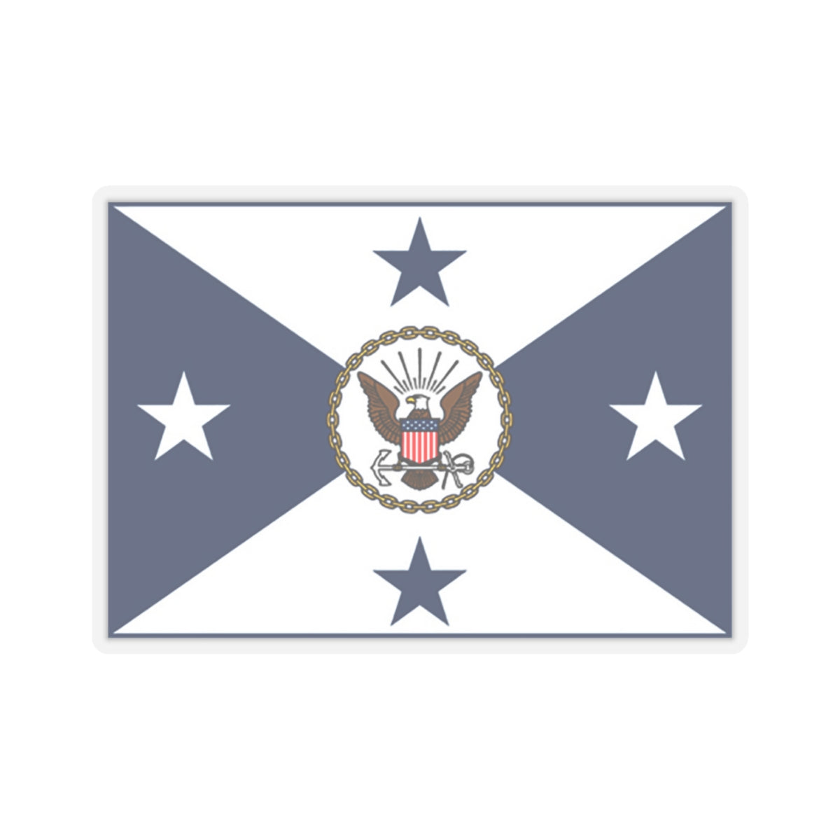 VCNO FLAG NO POLE (U.S. Navy) STICKER Vinyl Kiss-Cut Decal