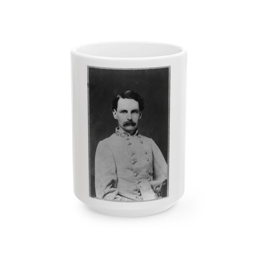 Francis Redding Tillou Nicholls, Half-Length Portrait, Facing Right, In Uniform (U.S. Civil War) White Coffee Mug-15oz-The Sticker Space