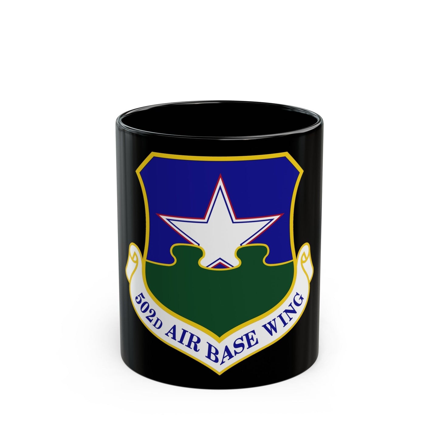 502d Air Base Wing (U.S. Air Force) Black Coffee Mug-11oz-The Sticker Space