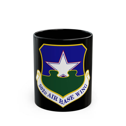 502d Air Base Wing (U.S. Air Force) Black Coffee Mug-11oz-The Sticker Space