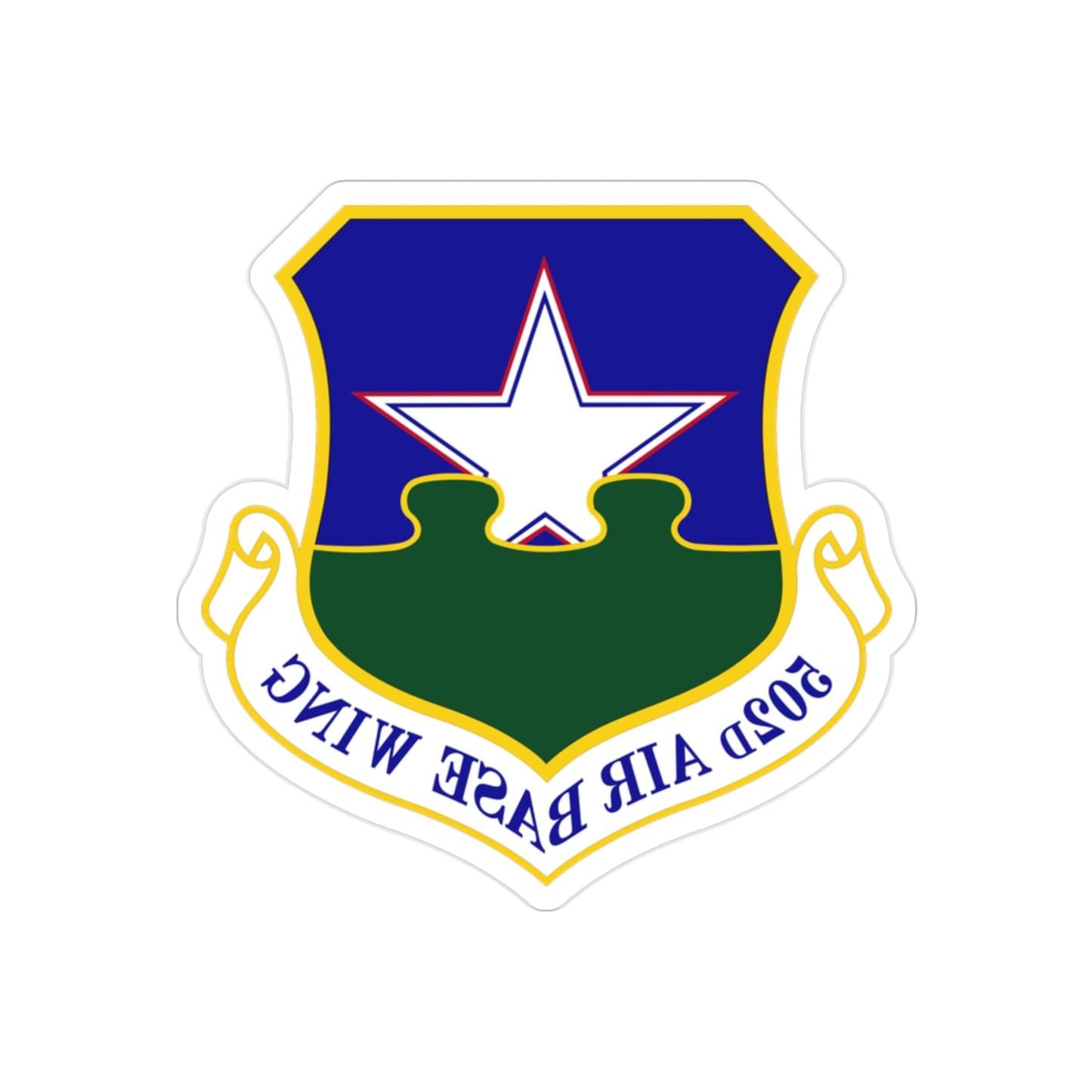 502d Air Base Wing (U.S. Air Force) REVERSE PRINT Transparent STICKER-2" × 2"-The Sticker Space