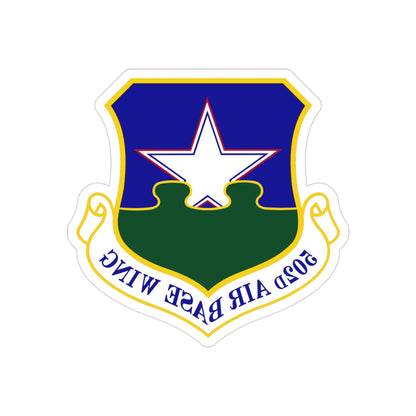 502d Air Base Wing (U.S. Air Force) REVERSE PRINT Transparent STICKER-3" × 3"-The Sticker Space