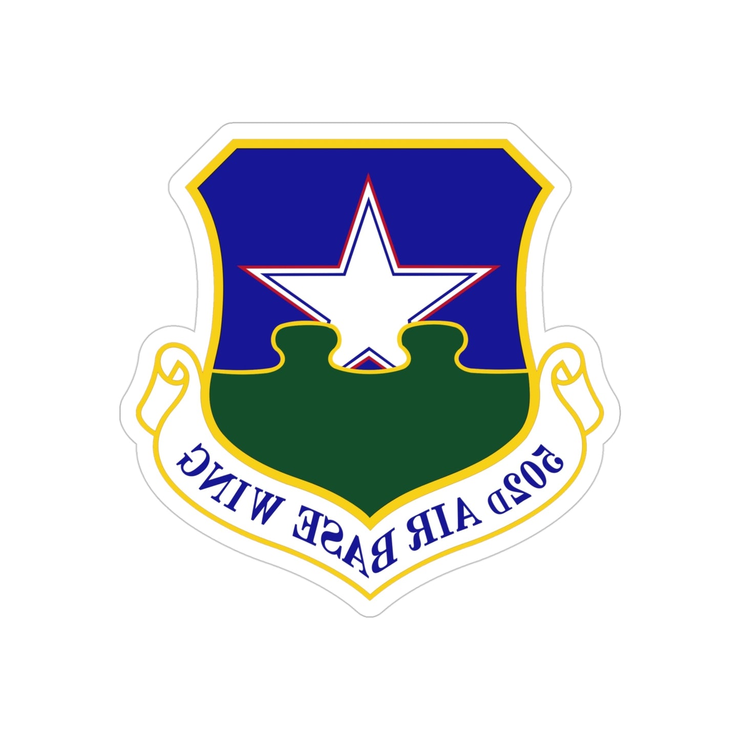 502d Air Base Wing (U.S. Air Force) REVERSE PRINT Transparent STICKER-4" × 4"-The Sticker Space