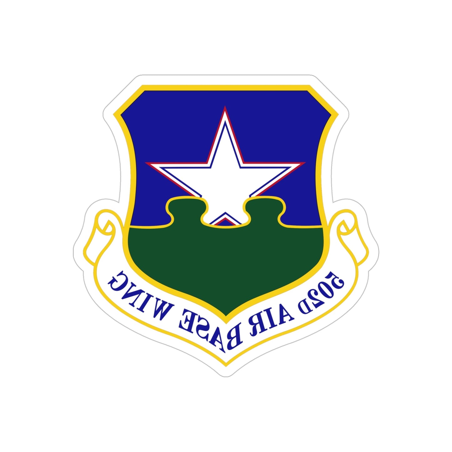 502d Air Base Wing (U.S. Air Force) REVERSE PRINT Transparent STICKER-5" × 5"-The Sticker Space