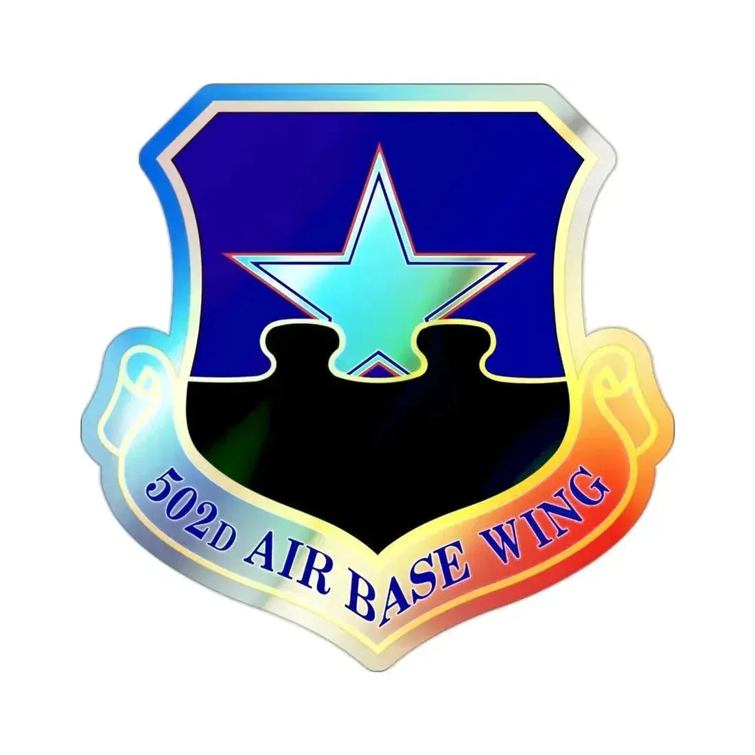502d Air Base Wing (U.S. Air Force) Holographic STICKER Die-Cut Vinyl Decal 2 Inch Holographic - The Sticker Space