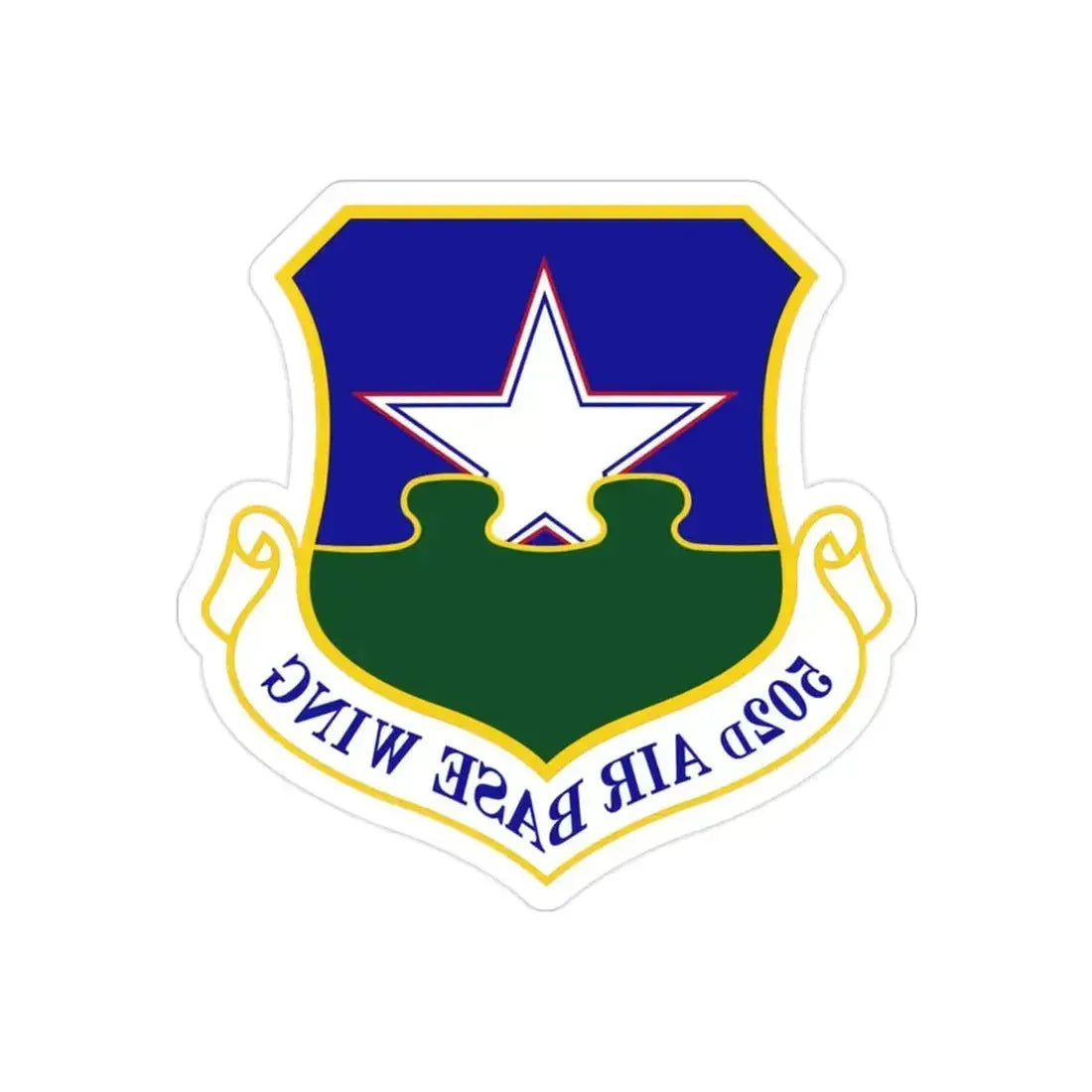 502d Air Base Wing (U.S. Air Force) REVERSE PRINT Transparent Die-Cut STICKER 2 Inch Die-Cut Transparent - The Sticker Space