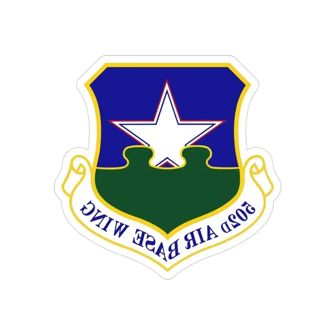 502d Air Base Wing (U.S. Air Force) REVERSE PRINT Transparent Die-Cut STICKER 3 Inch Die-Cut Transparent - The Sticker Space