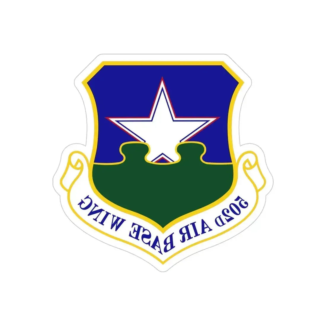 502d Air Base Wing (U.S. Air Force) REVERSE PRINT Transparent Die-Cut STICKER 4 Inch Die-Cut Transparent - The Sticker Space