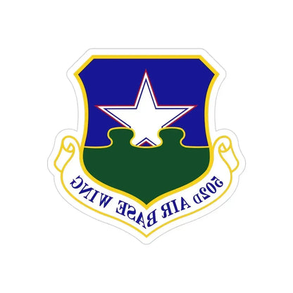 502d Air Base Wing (U.S. Air Force) REVERSE PRINT Transparent Die-Cut STICKER 4 Inch Die-Cut Transparent - The Sticker Space