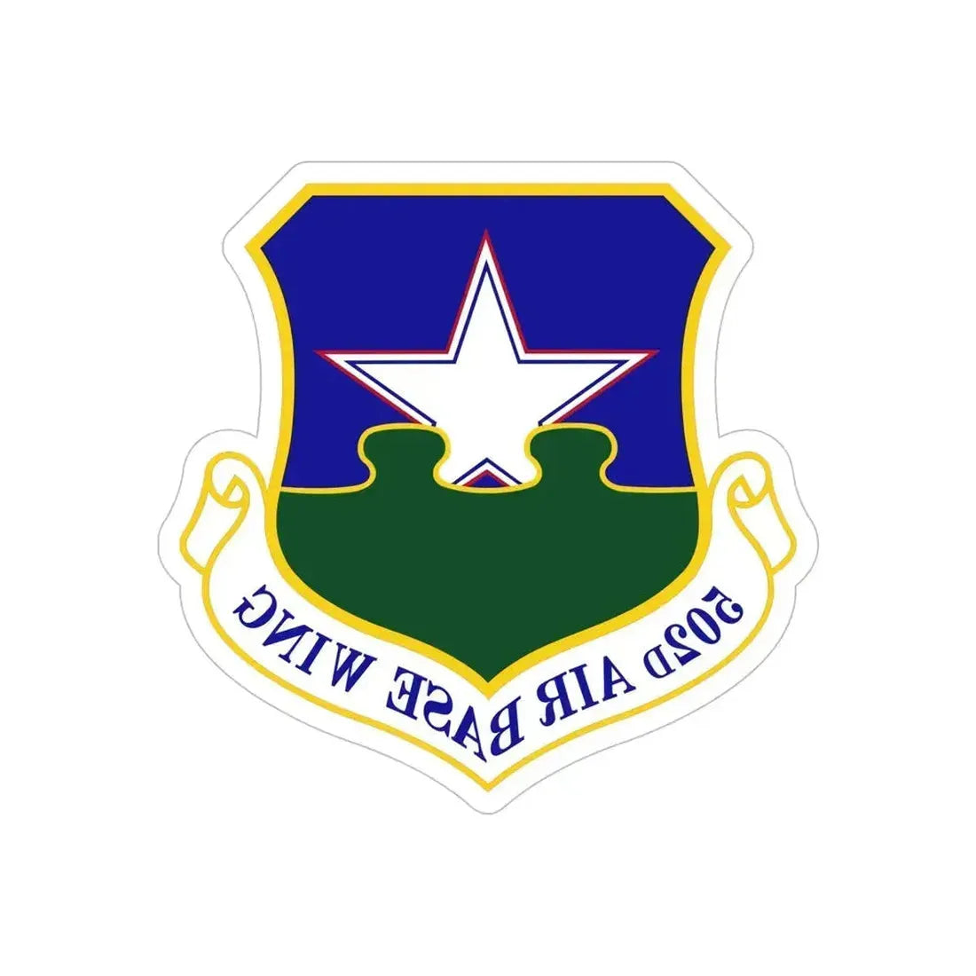 502d Air Base Wing (U.S. Air Force) REVERSE PRINT Transparent Die-Cut STICKER 6 Inch Die-Cut Transparent - The Sticker Space