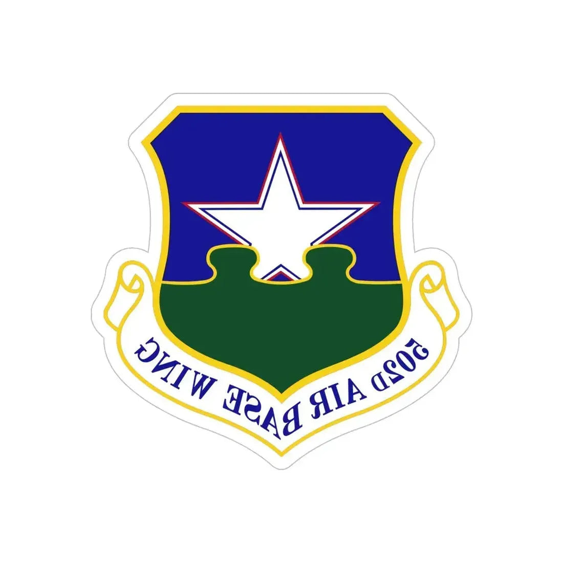 502d Air Base Wing (U.S. Air Force) REVERSE PRINT Transparent Die-Cut STICKER - The Sticker Space