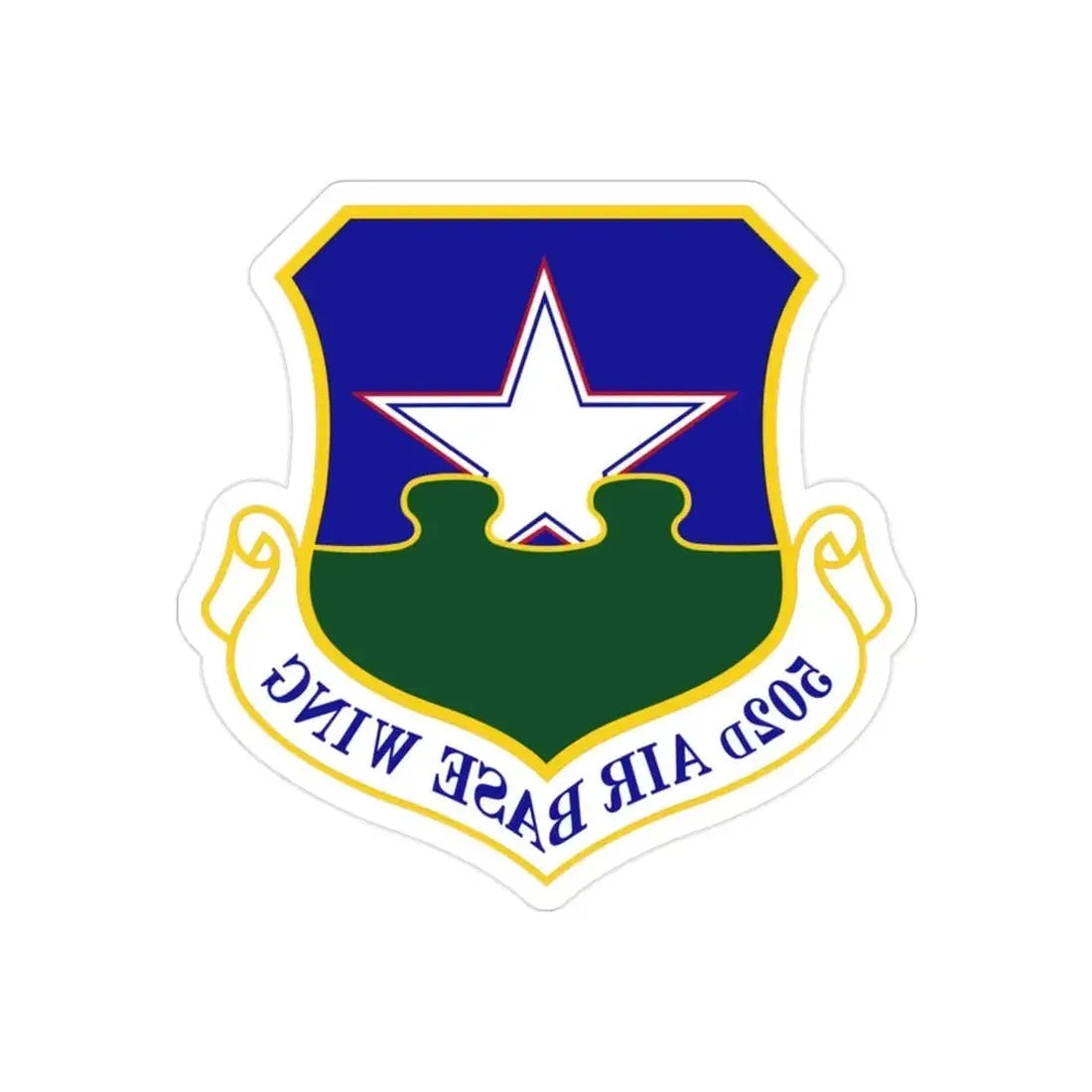 502d Air Base Wing (U.S. Air Force) REVERSE PRINT Transparent Die-Cut STICKER - The Sticker Space