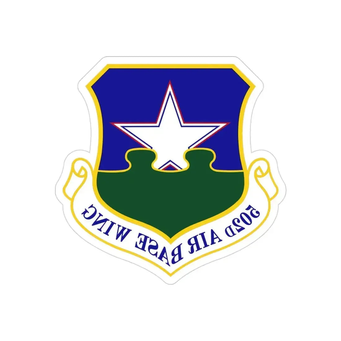 502d Air Base Wing (U.S. Air Force) REVERSE PRINT Transparent Die-Cut STICKER - The Sticker Space