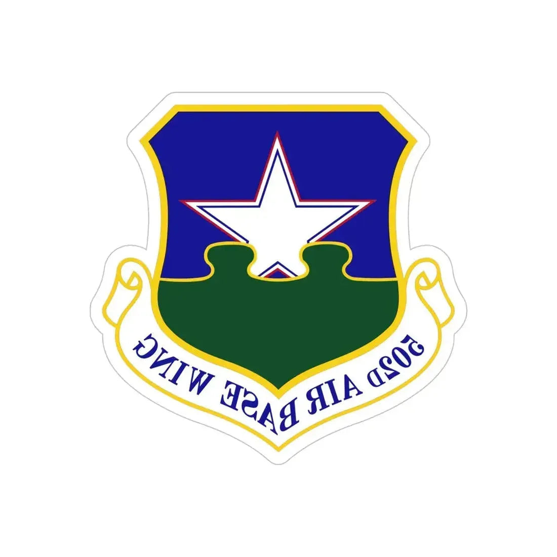 502d Air Base Wing (U.S. Air Force) REVERSE PRINT Transparent Die-Cut STICKER - The Sticker Space