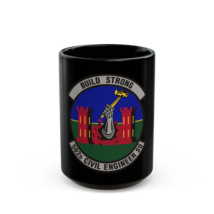 502d Civil Engineer Squadron (U.S. Air Force) Black Coffee Mug-15oz-The Sticker Space