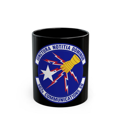 502d Communications Squadron (U.S. Air Force) Black Coffee Mug-11oz-The Sticker Space