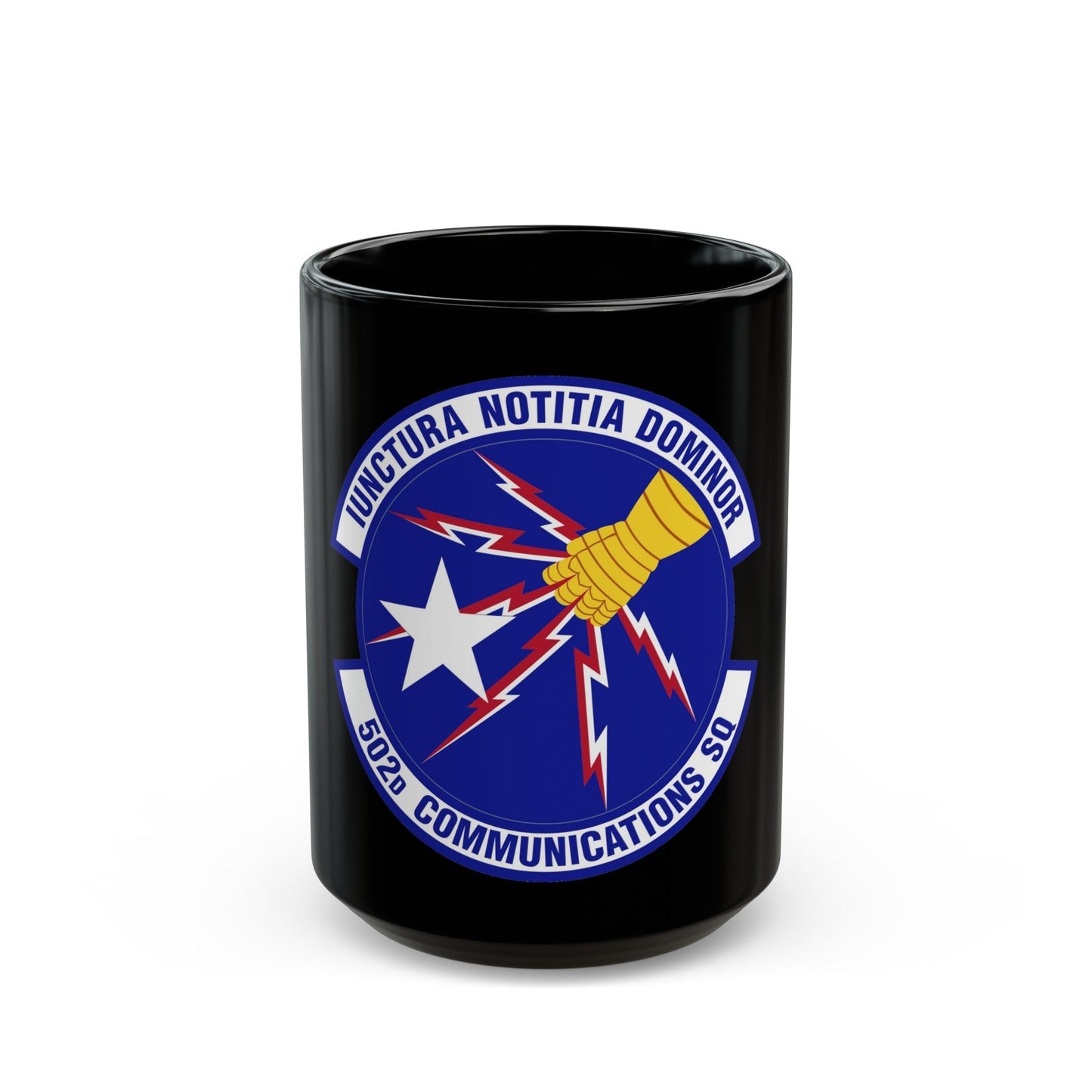 502d Communications Squadron (U.S. Air Force) Black Coffee Mug-15oz-The Sticker Space