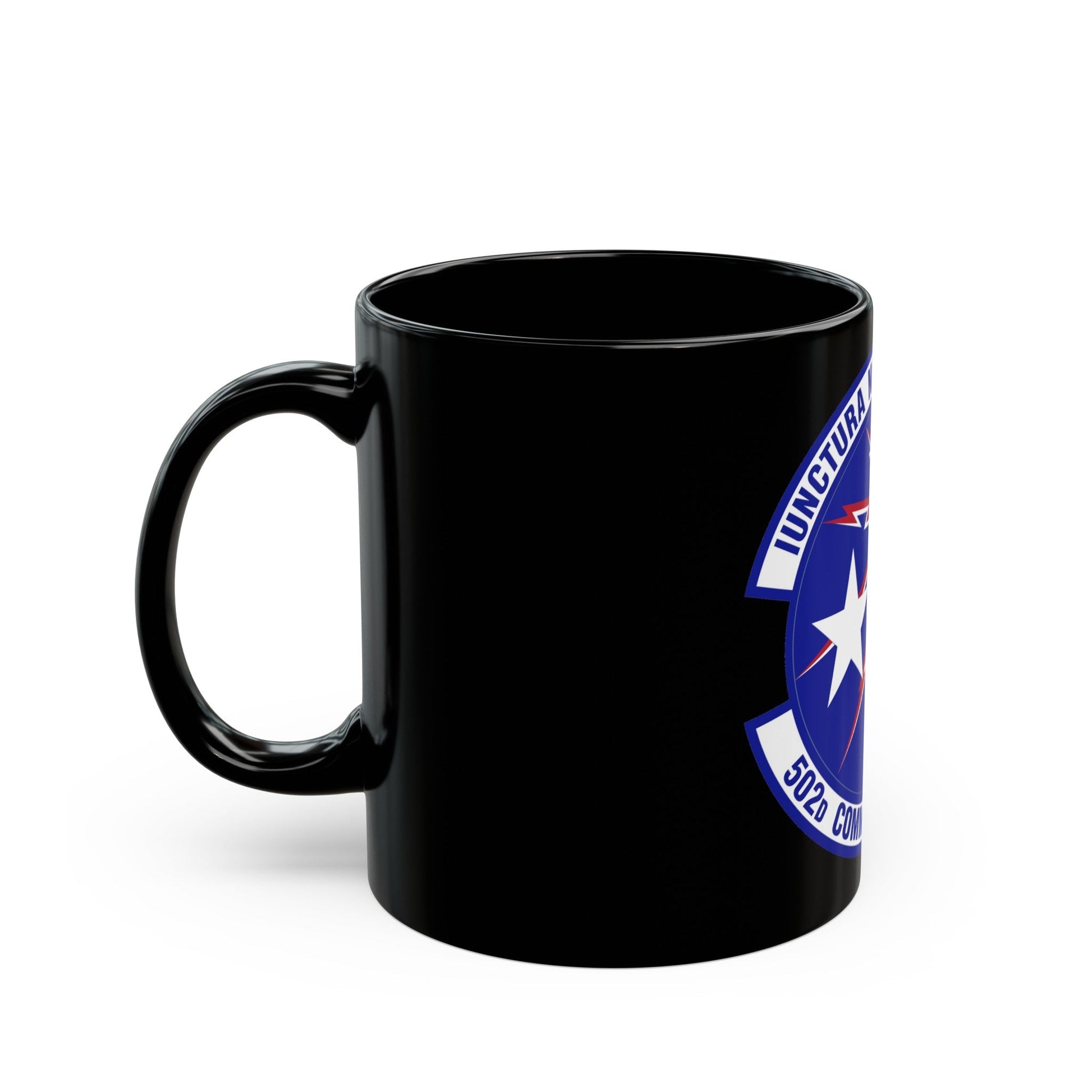 502d Communications Squadron (U.S. Air Force) Black Coffee Mug-The Sticker Space