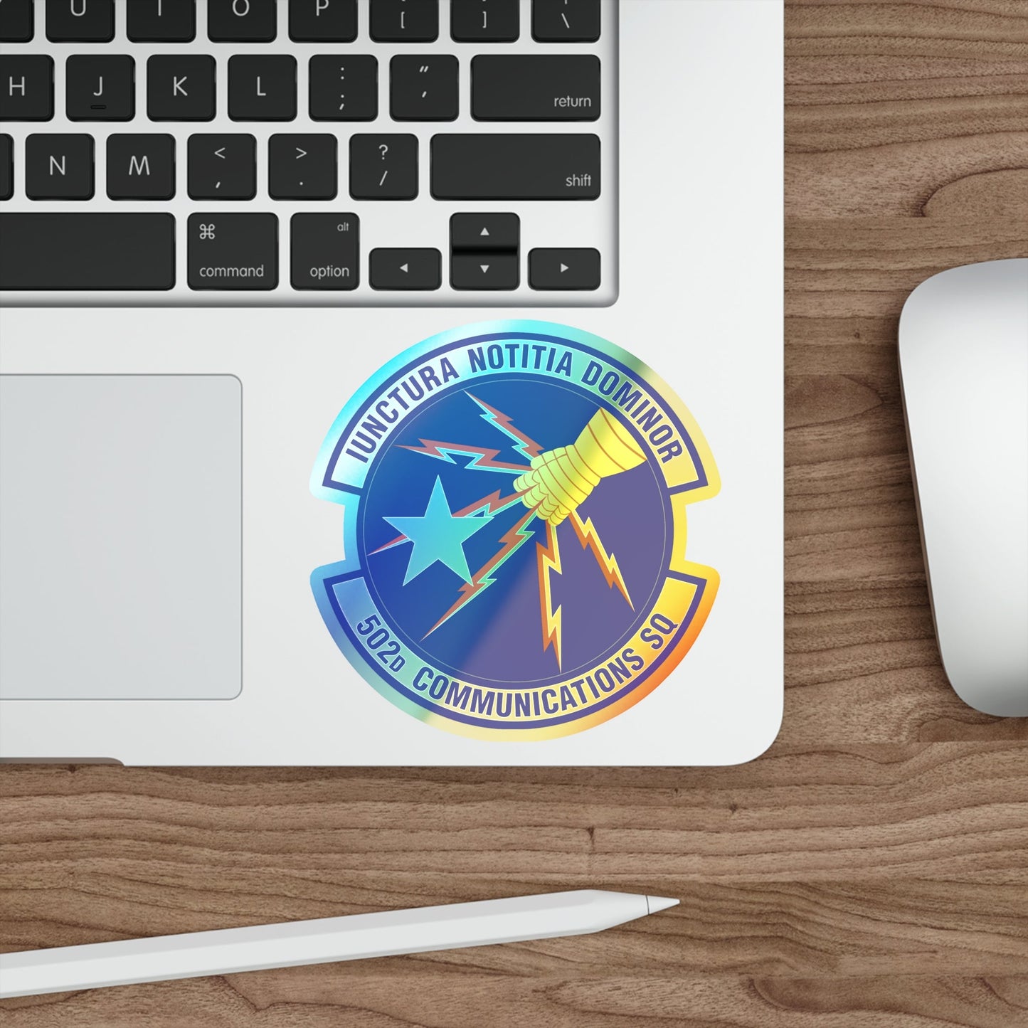 502d Communications Squadron (U.S. Air Force) Holographic STICKER Die-Cut Vinyl Decal-The Sticker Space