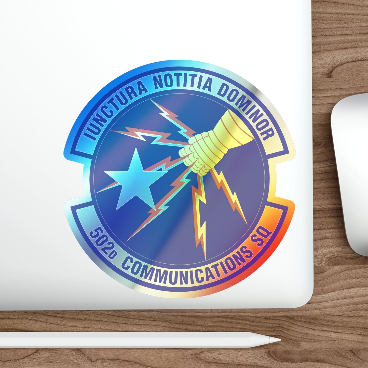 502d Communications Squadron (U.S. Air Force) Holographic STICKER Die-Cut Vinyl Decal-The Sticker Space