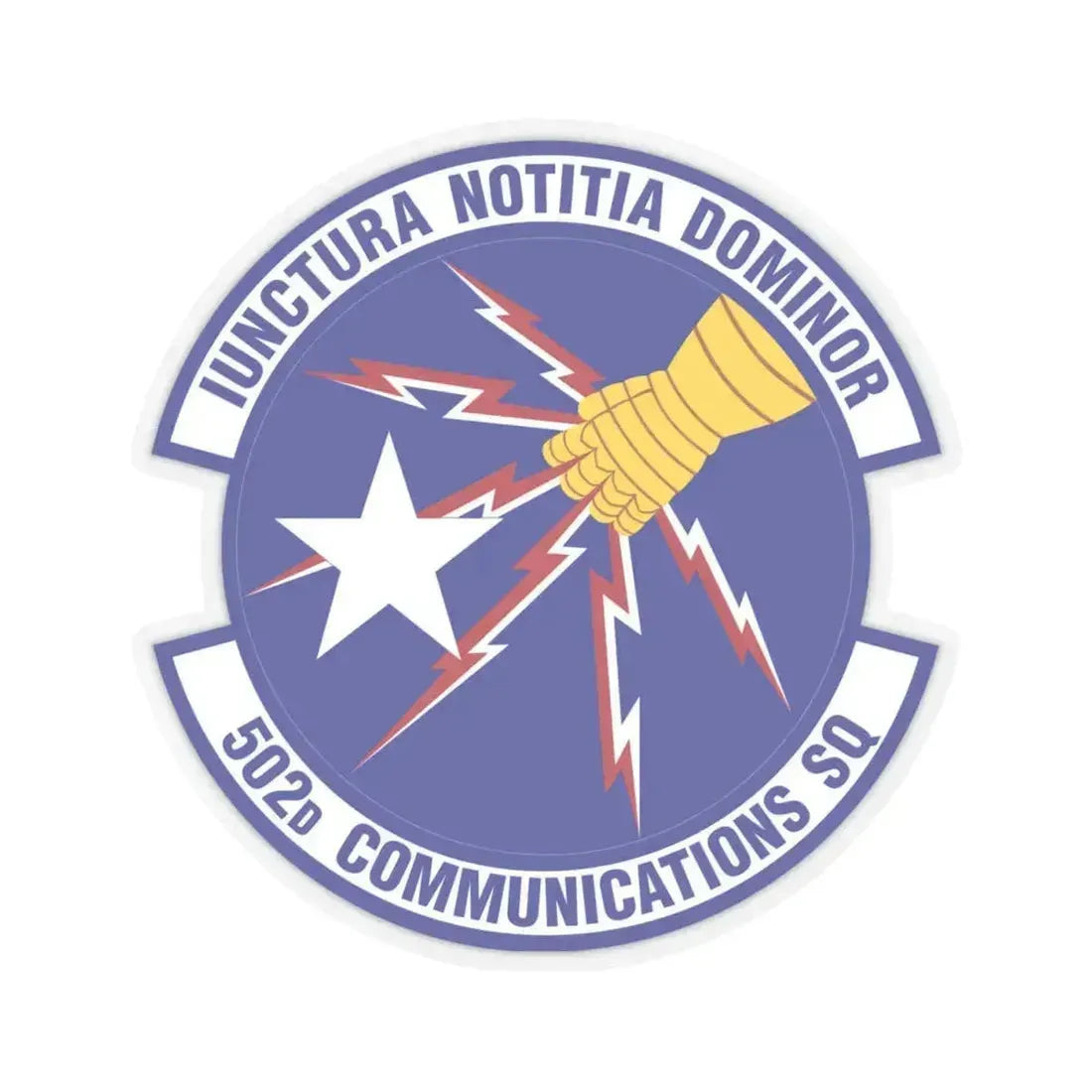 502d Communications Squadron (U.S. Air Force) STICKER Vinyl Kiss-Cut Decal 4 Inch Transparent - The Sticker Space