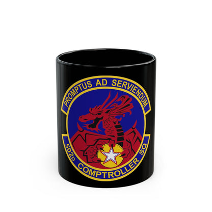 502d Comptroller Squadron (U.S. Air Force) Black Coffee Mug-11oz-The Sticker Space