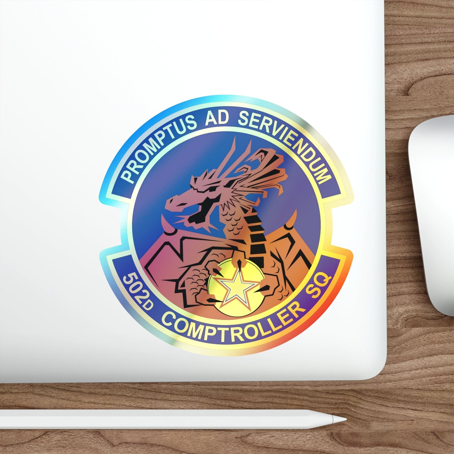 502d Comptroller Squadron (U.S. Air Force) Holographic STICKER Die-Cut Vinyl Decal-The Sticker Space