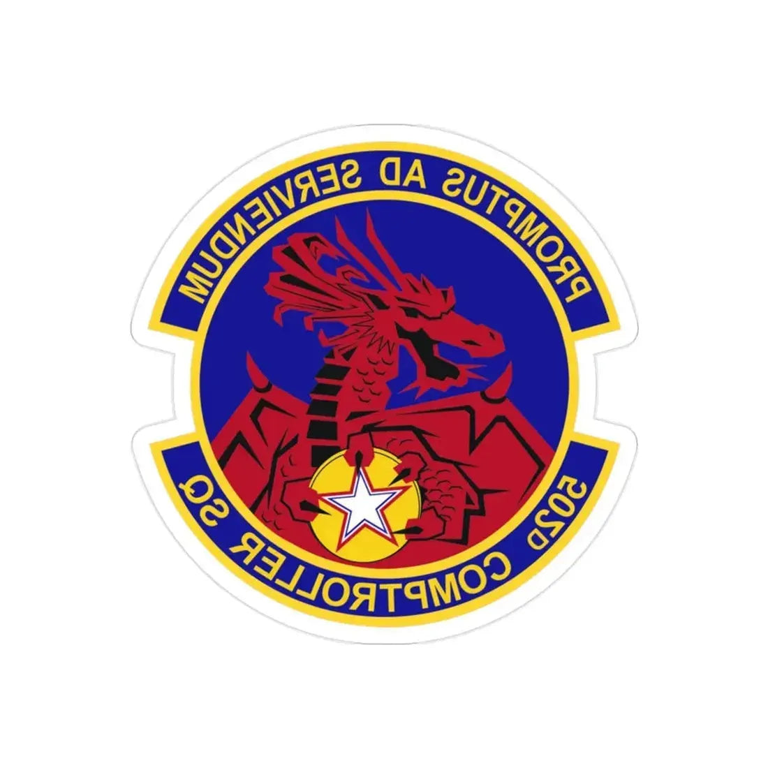 502d Comptroller Squadron (U.S. Air Force) REVERSE PRINT Transparent Die-Cut STICKER - The Sticker Space