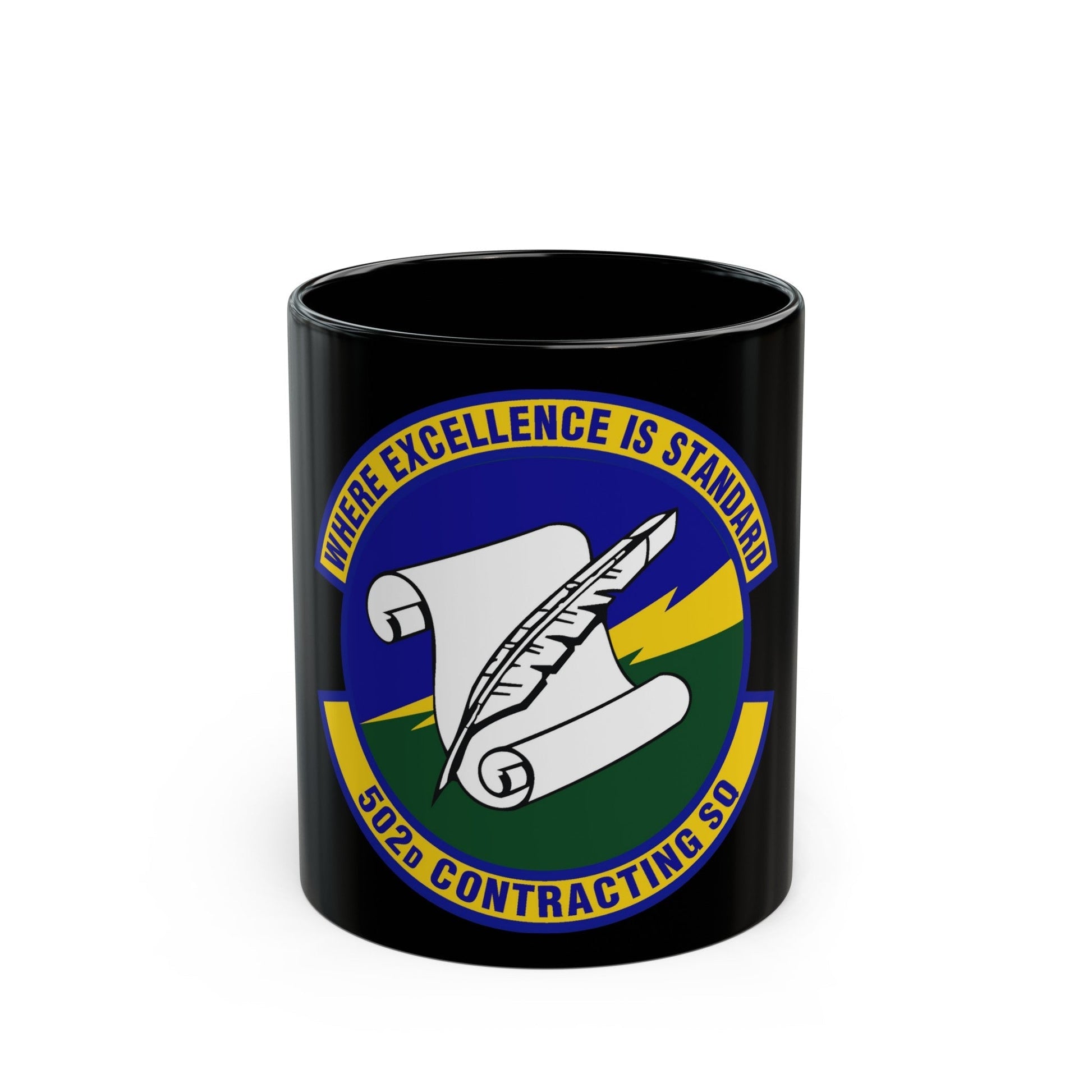 502d Contracting Squadron (U.S. Air Force) Black Coffee Mug-11oz-The Sticker Space