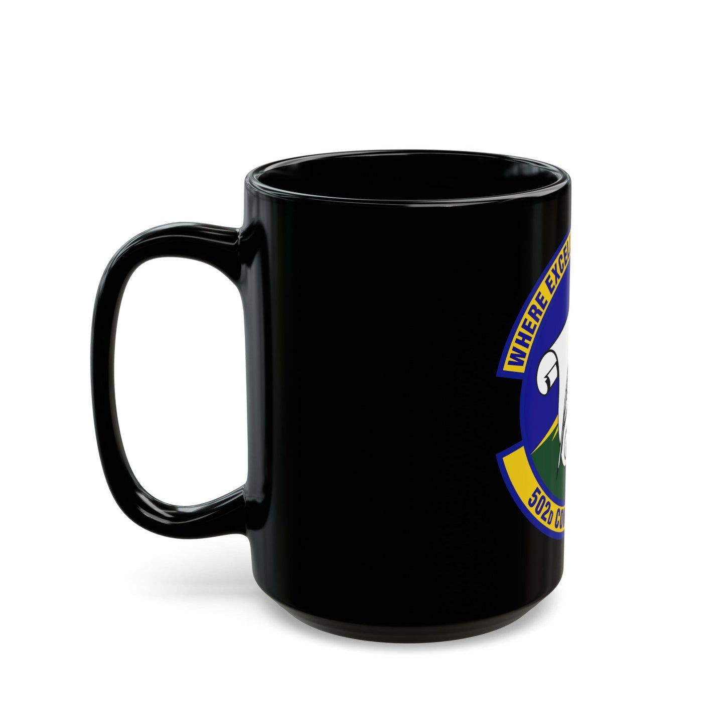 502d Contracting Squadron (U.S. Air Force) Black Coffee Mug-The Sticker Space