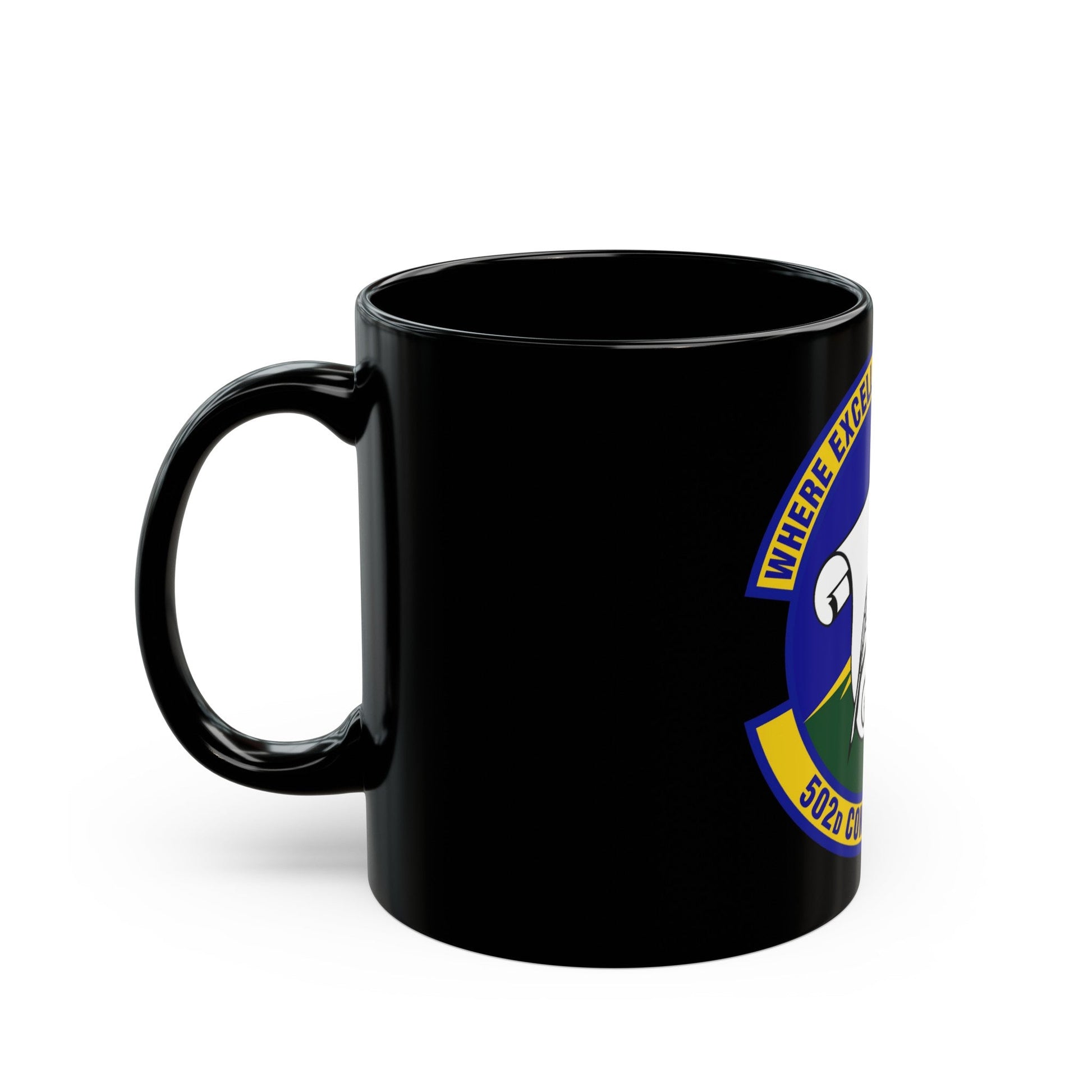 502d Contracting Squadron (U.S. Air Force) Black Coffee Mug-The Sticker Space