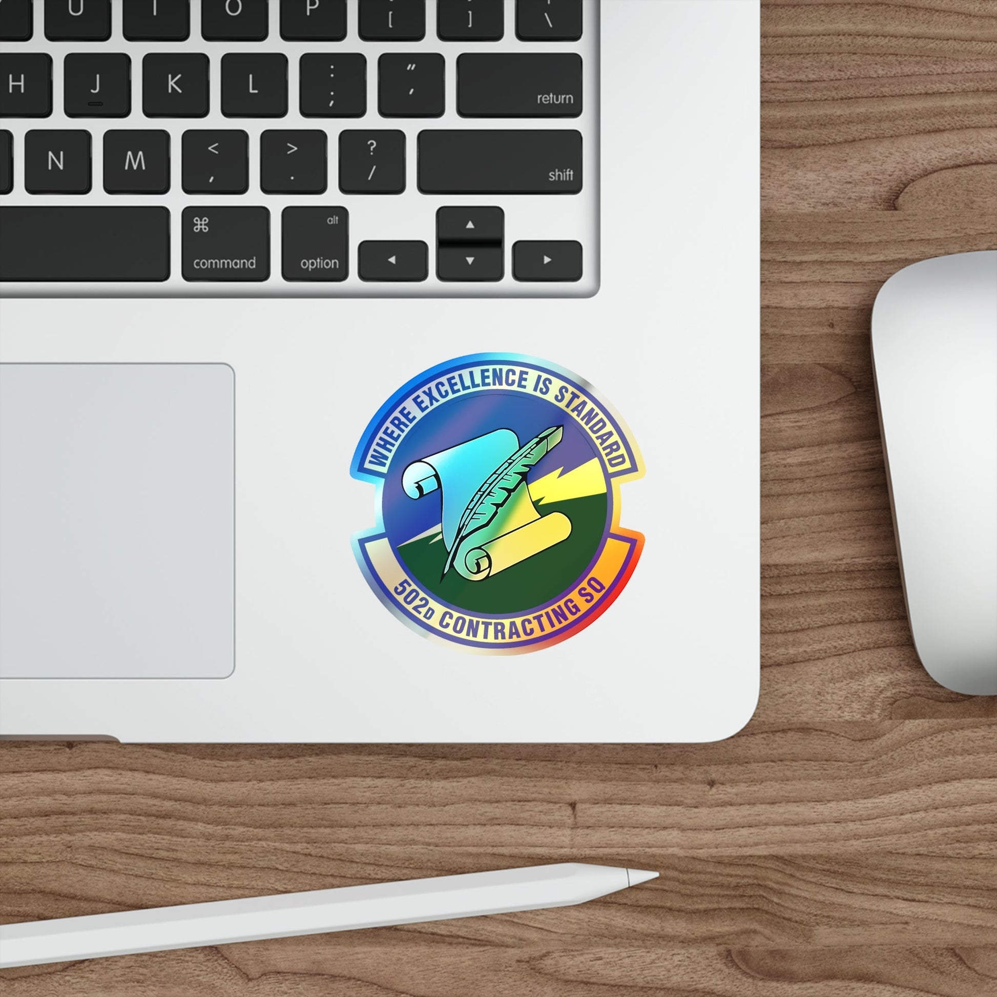 502d Contracting Squadron (U.S. Air Force) Holographic STICKER Die-Cut Vinyl Decal-The Sticker Space