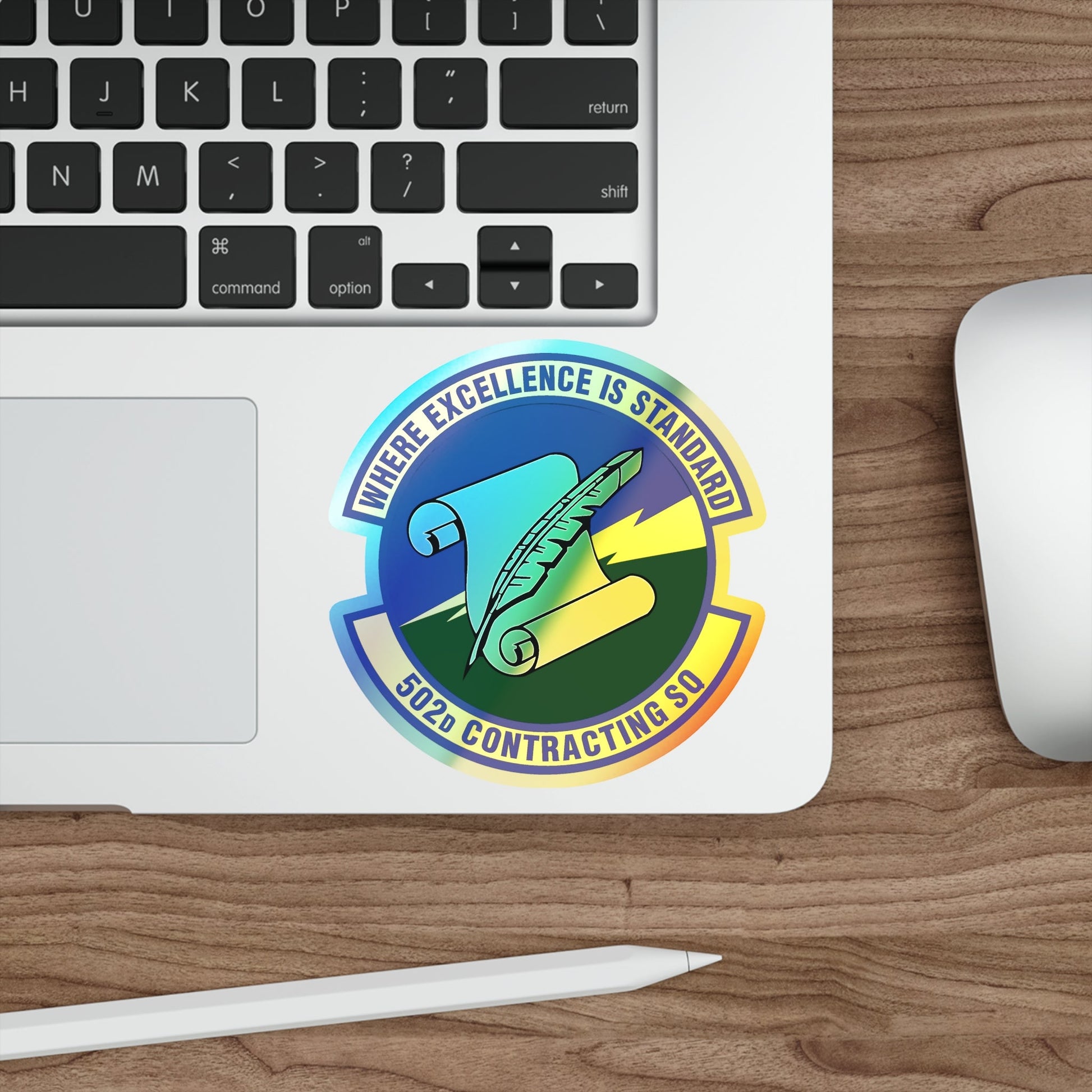 502d Contracting Squadron (U.S. Air Force) Holographic STICKER Die-Cut Vinyl Decal-The Sticker Space