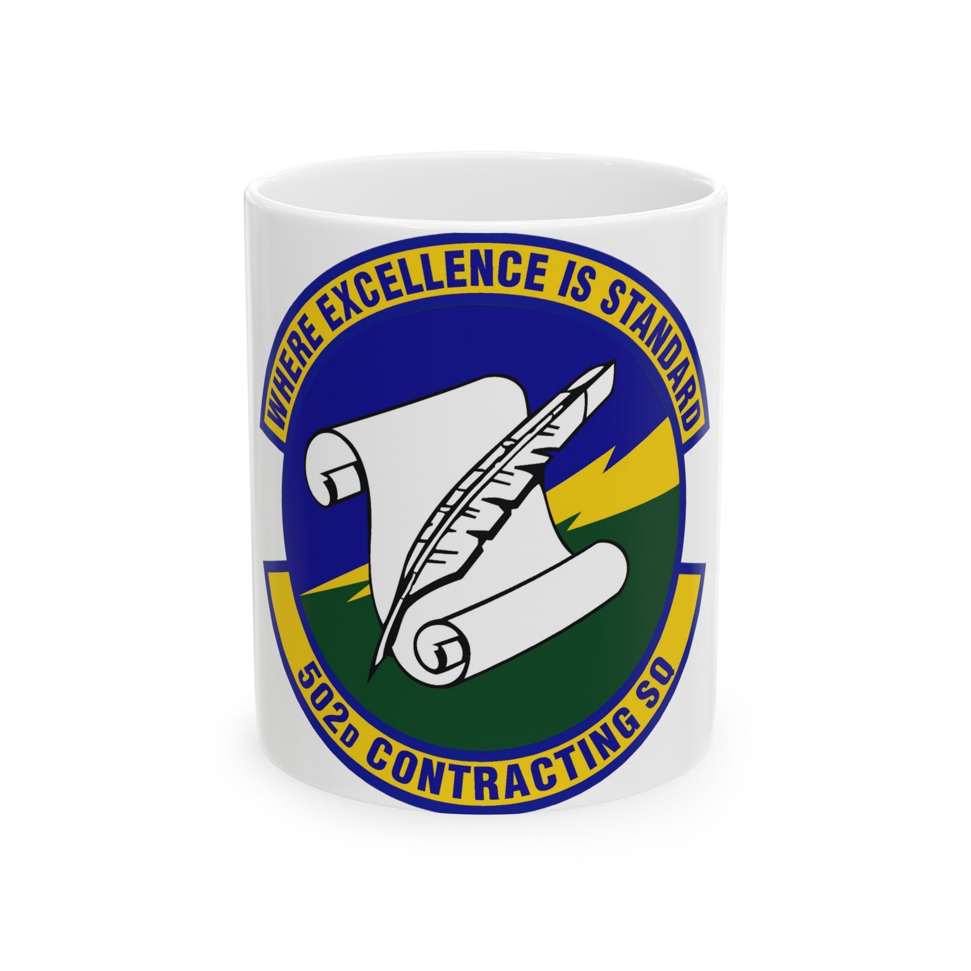 502d Contracting Squadron (U.S. Air Force) White Coffee Mug-11oz-The Sticker Space