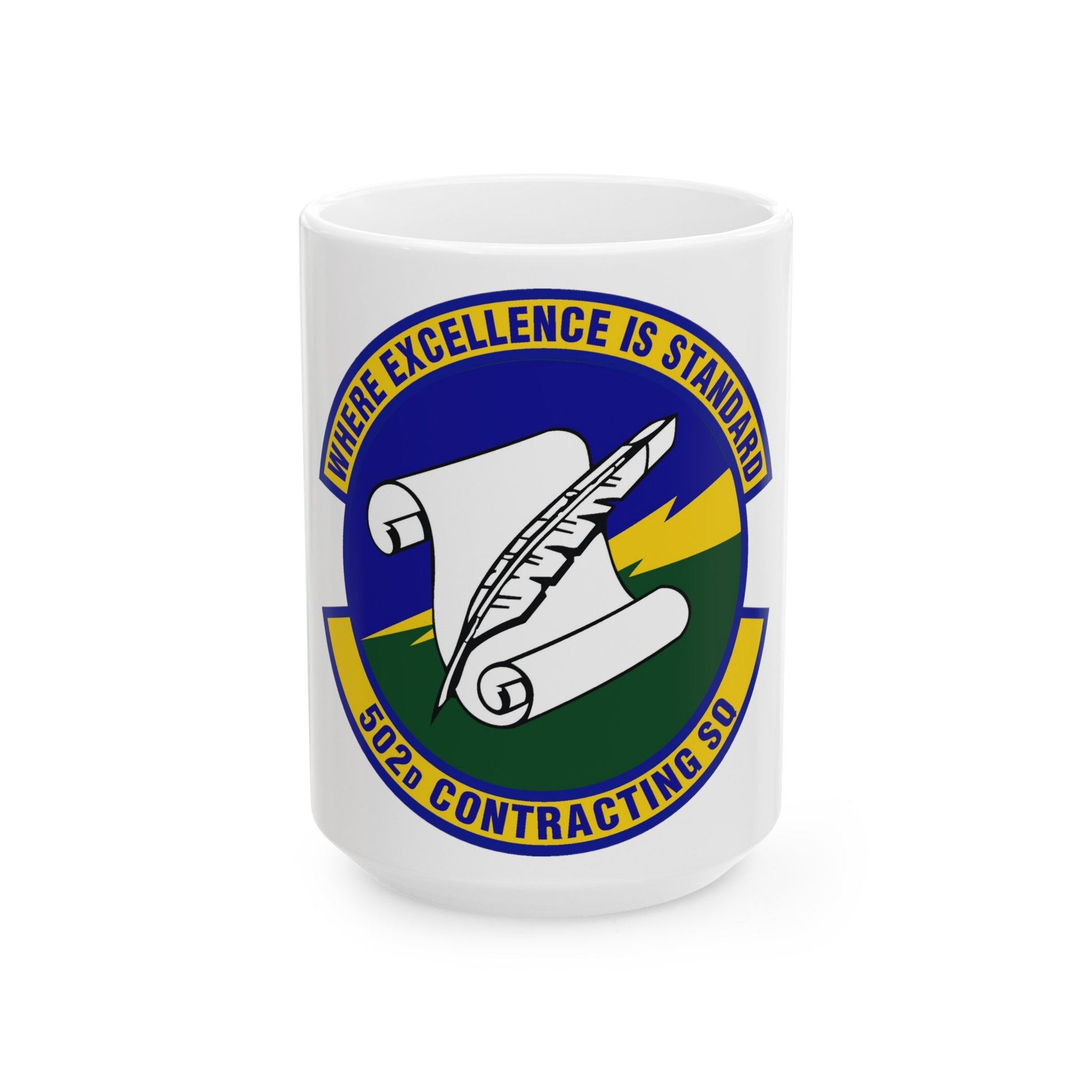 502d Contracting Squadron (U.S. Air Force) White Coffee Mug-15oz-The Sticker Space