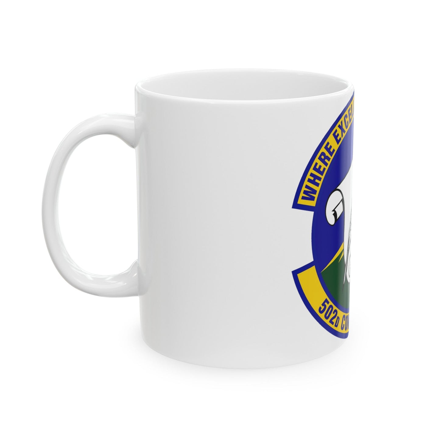 502d Contracting Squadron (U.S. Air Force) White Coffee Mug-The Sticker Space
