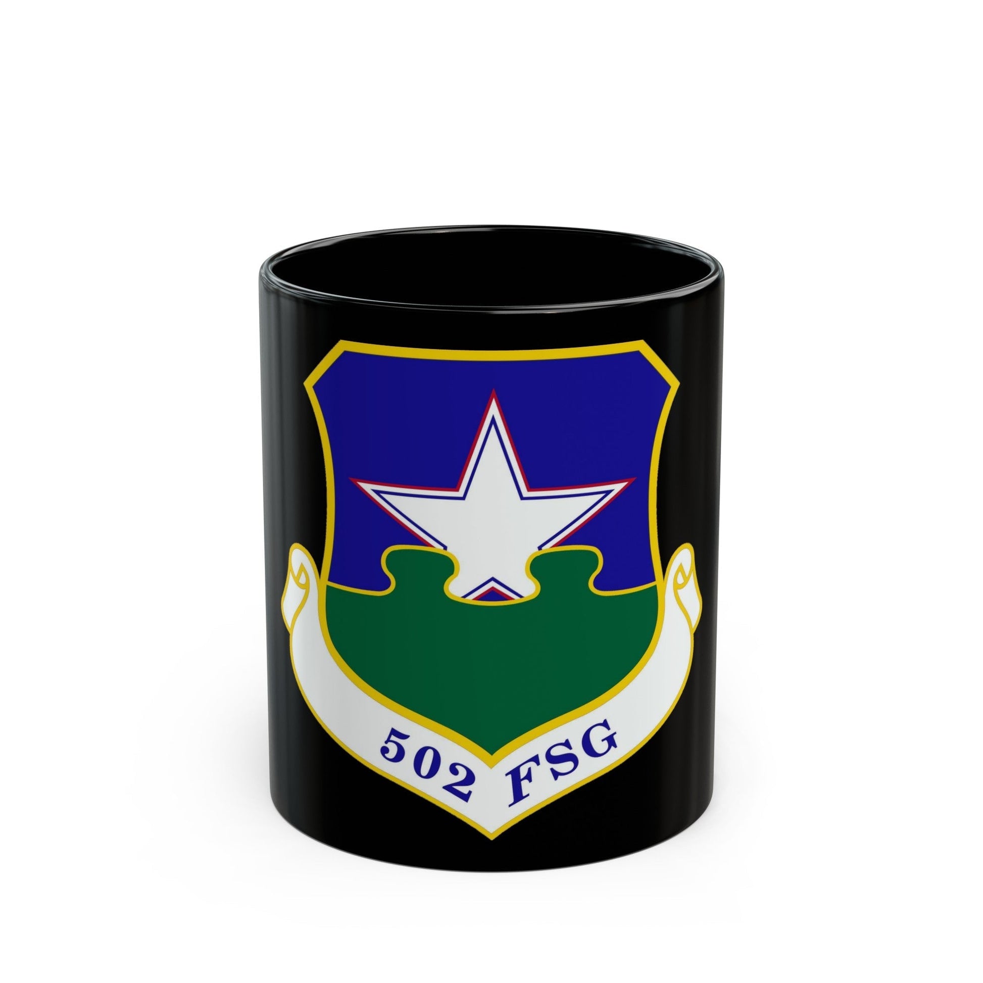 502d Force Support Group (U.S. Air Force) Black Coffee Mug-11oz-The Sticker Space