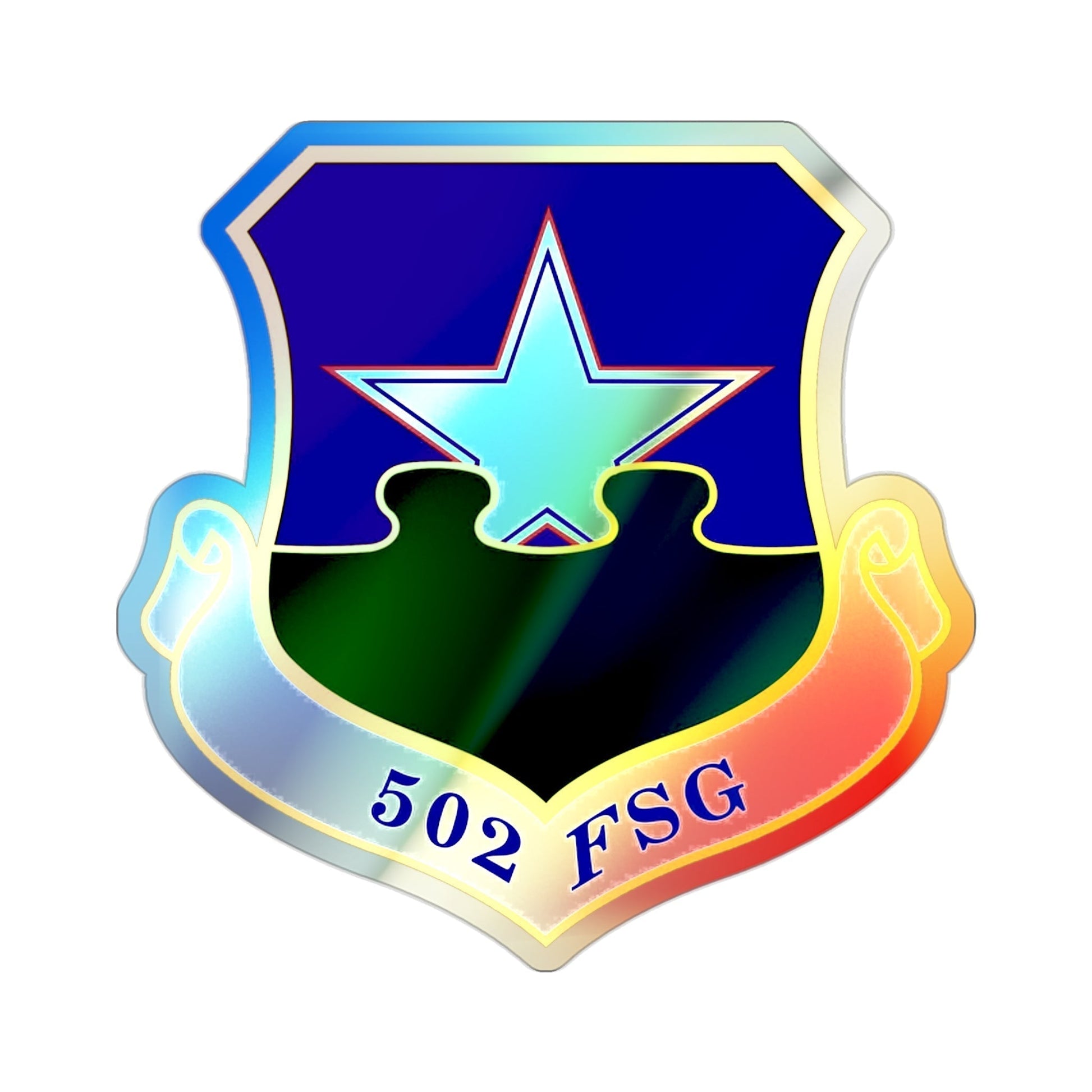 502d Force Support Group (U.S. Air Force) Holographic STICKER Die-Cut Vinyl Decal-2 Inch-The Sticker Space