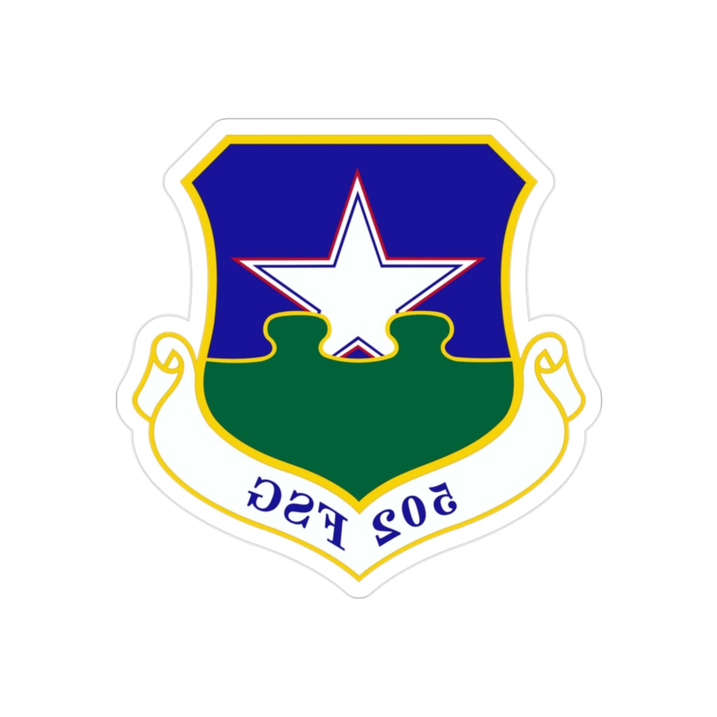 502d Force Support Group (U.S. Air Force) REVERSE PRINT Transparent STICKER-2" × 2"-The Sticker Space