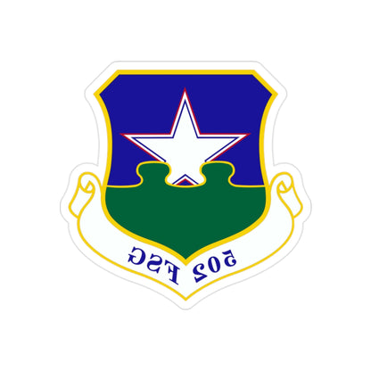 502d Force Support Group (U.S. Air Force) REVERSE PRINT Transparent STICKER-2" × 2"-The Sticker Space