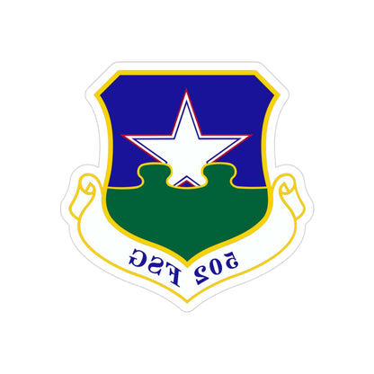 502d Force Support Group (U.S. Air Force) REVERSE PRINT Transparent STICKER-3" × 3"-The Sticker Space