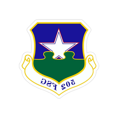 502d Force Support Group (U.S. Air Force) REVERSE PRINT Transparent STICKER-4" × 4"-The Sticker Space