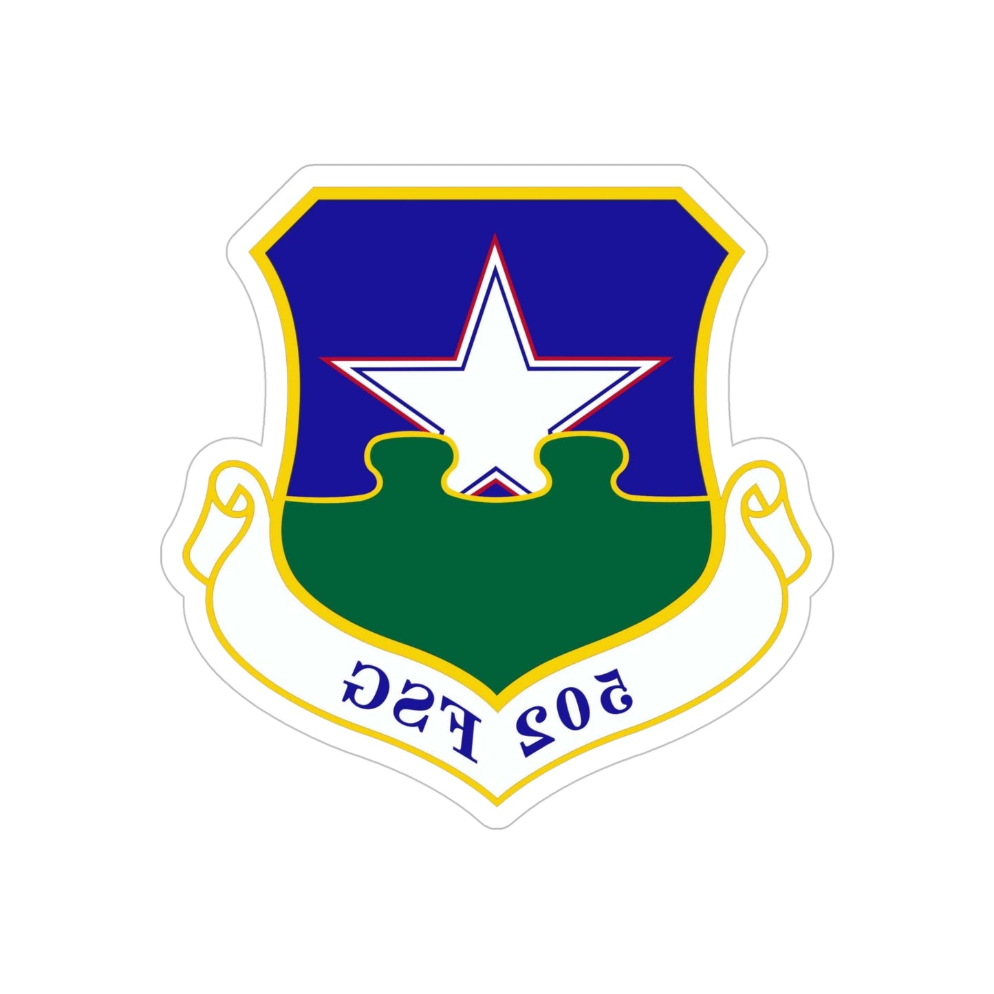 502d Force Support Group (U.S. Air Force) REVERSE PRINT Transparent STICKER-5" × 5"-The Sticker Space