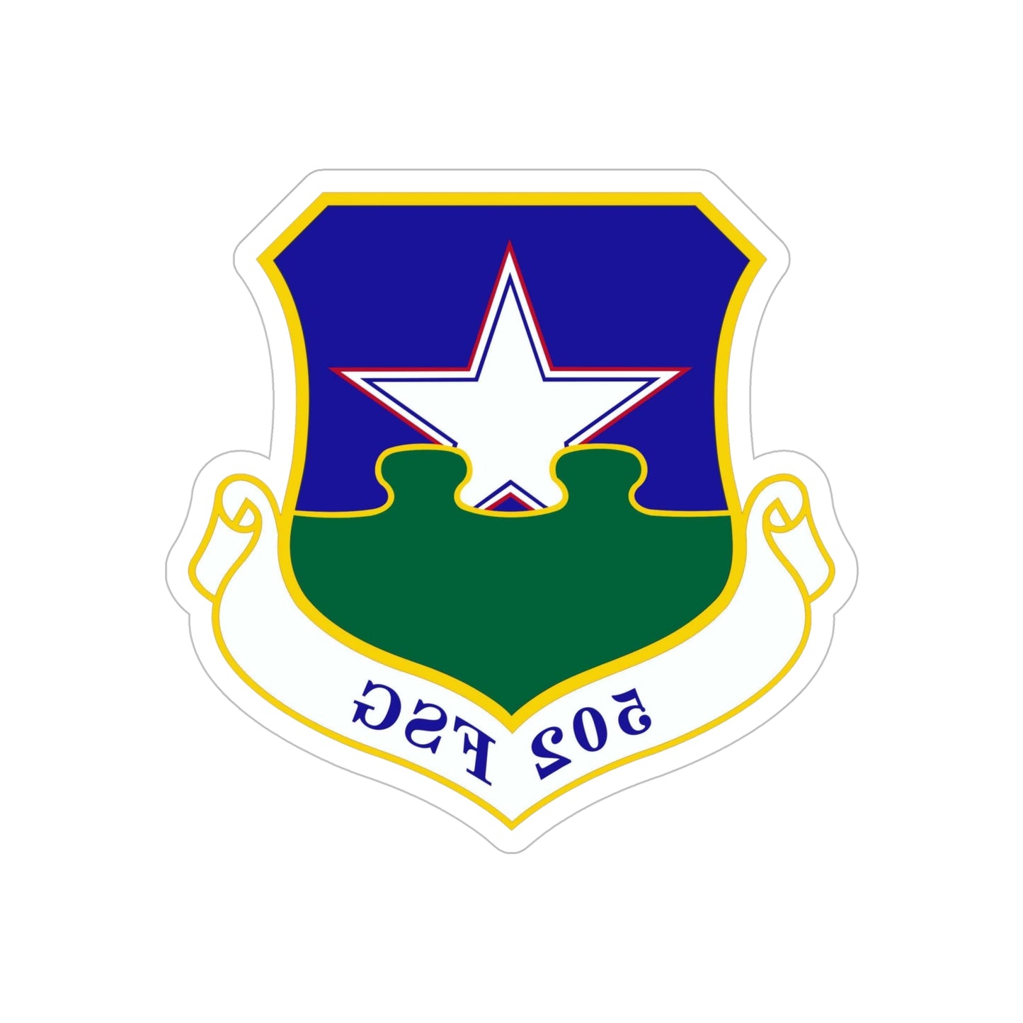 502d Force Support Group (U.S. Air Force) REVERSE PRINT Transparent STICKER-6" × 6"-The Sticker Space